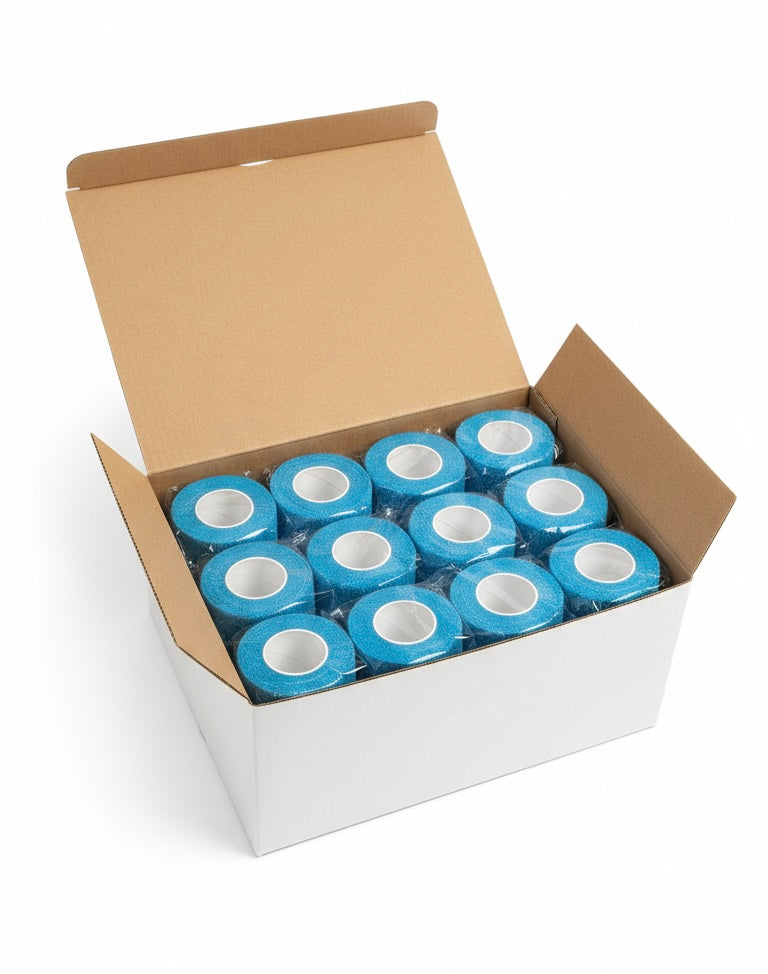 Proformance Wrap – Self Cohesive Football Sock Tape (Box of 24 Rolls, 5 cm x 4.5 m ≈ 5 m Stretched)