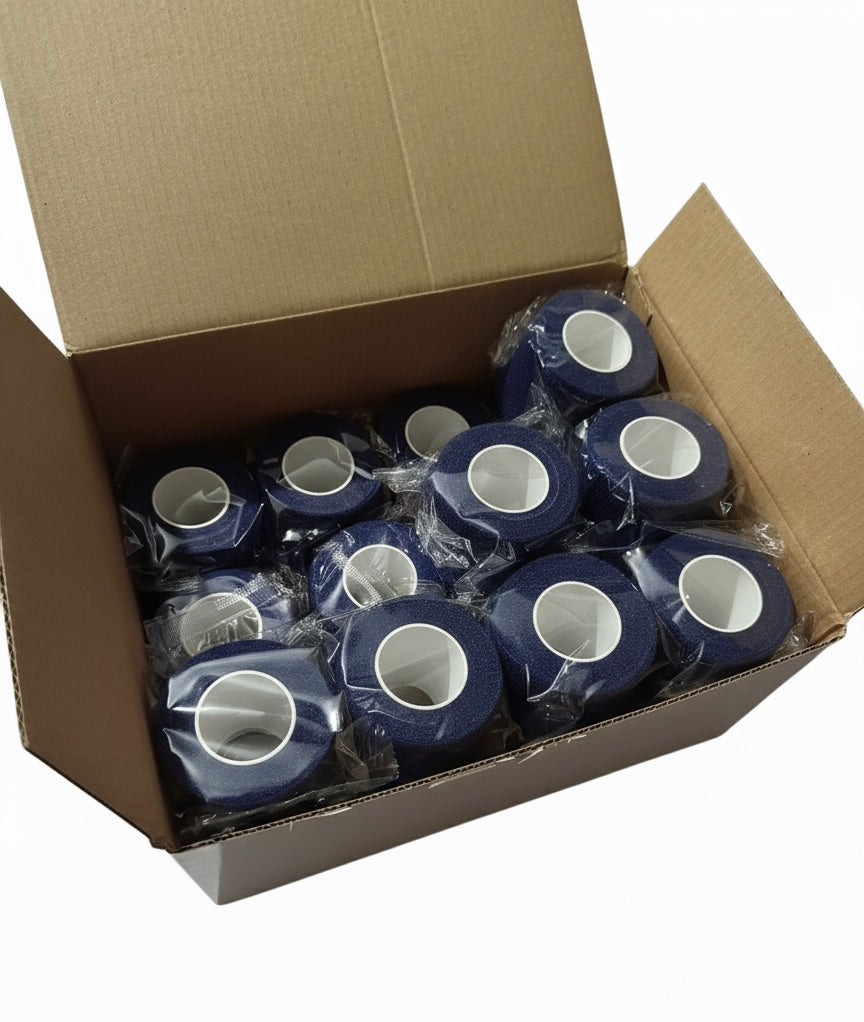 Proformance Wrap – Self Cohesive Football Sock Tape (Box of 24 Rolls, 5 cm x 4.5 m ≈ 5 m Stretched)