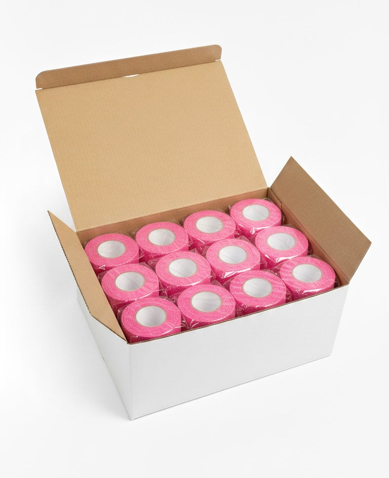 Proformance Wrap – Self Cohesive Football Sock Tape (Box of 24 Rolls, 5 cm x 4.5 m ≈ 5 m Stretched)